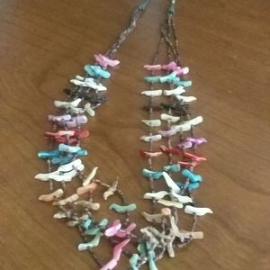 4 Strand Bird Fetish Necklace